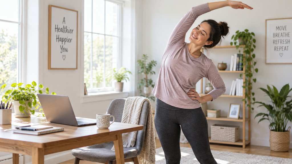 Woman enjoying a physical activity as part of a healthy fitness routine