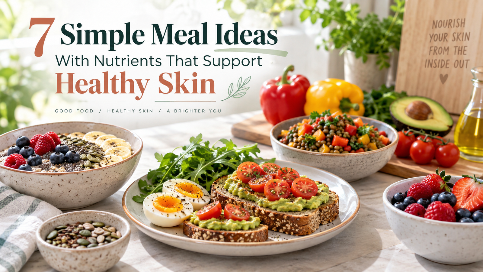 7 simple meal ideas with nutrients that support healthy skin