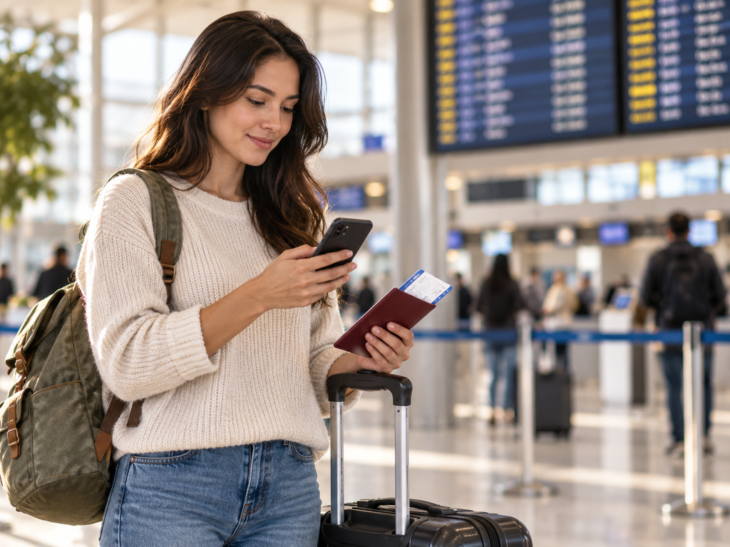 Travel tips for checking flight details and keeping documents ready at the airport.