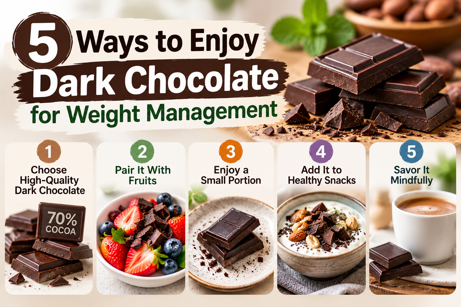 5 Ways to Enjoy Dark Chocolate for Weight Management